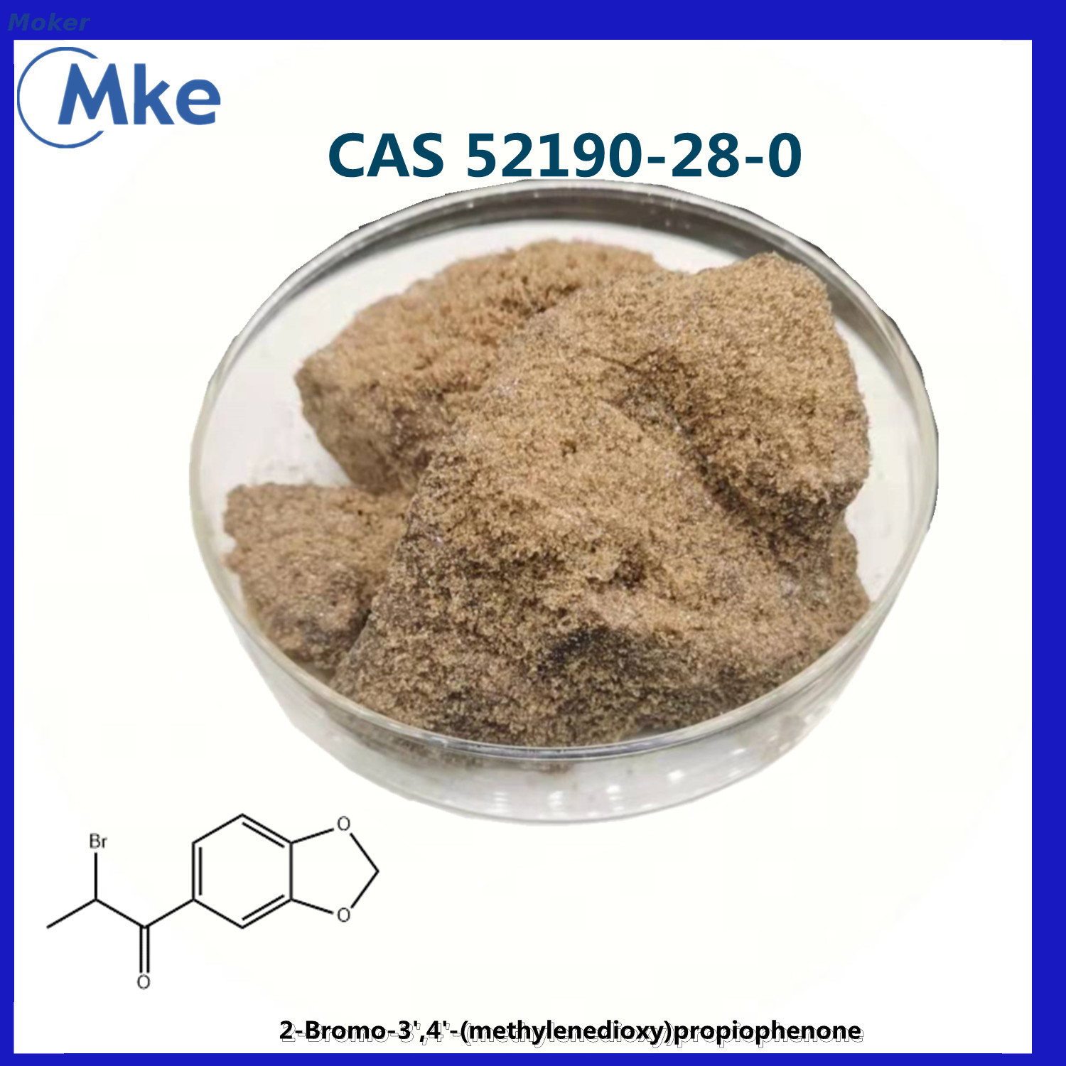 Brown Crystal Powder Pharmaceutical Intermediates Cas 52190-28-0 2-Bromo-3',4'-(methylenedioxy)propiophenone 